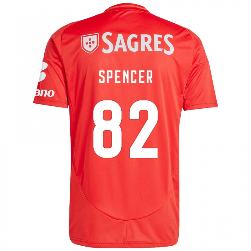 Kinderen Diogo Spencer #82 Rood Wit Thuisshirt Thuistenue 2024/25 T-Shirt België