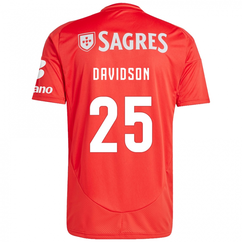 Enfant Maillot Chandra Davidson #25 Rouge Blanc Tenues Domicile 2024/25 T-Shirt Belgique