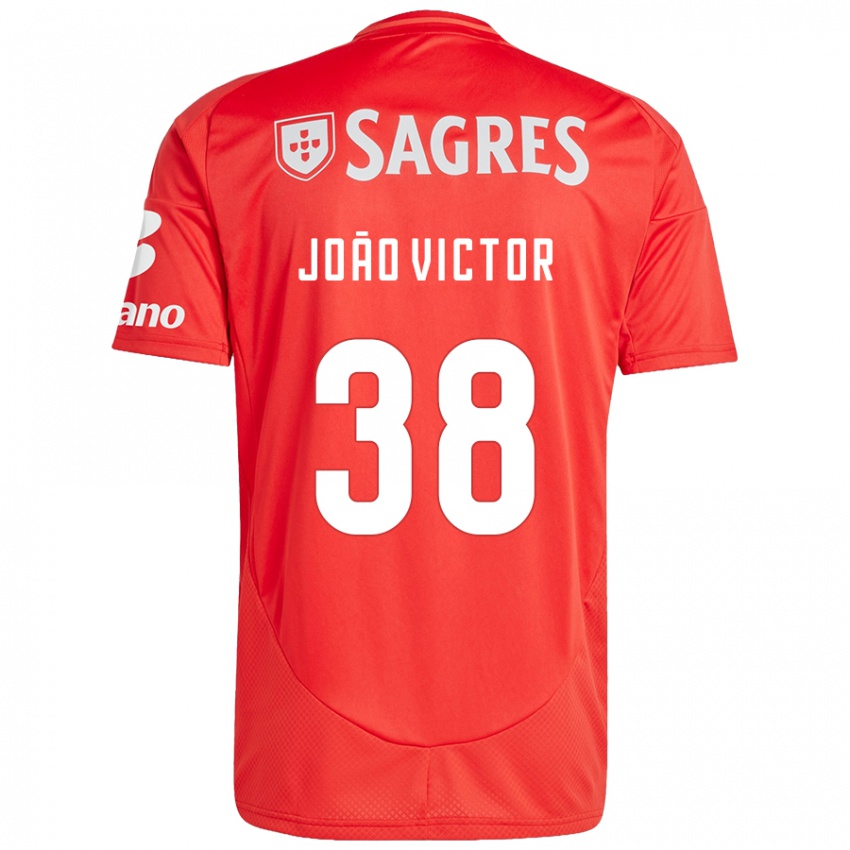 Enfant Maillot Joao Victor #38 Rouge Blanc Tenues Domicile 2024/25 T-Shirt Belgique