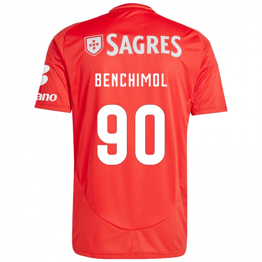 Enfant Maillot Benchimol #90 Rouge Blanc Tenues Domicile 2024/25 T-Shirt Belgique