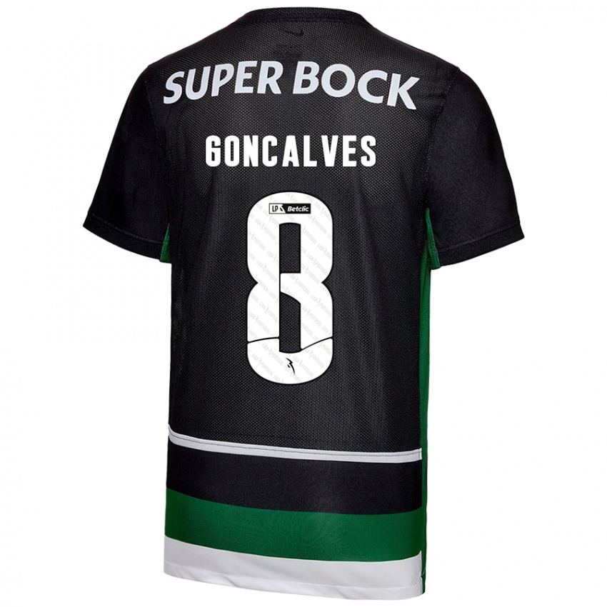 Kinderen Pedro Gonçalves #8 Zwart Wit Groen Thuisshirt Thuistenue 2024/25 T-Shirt België