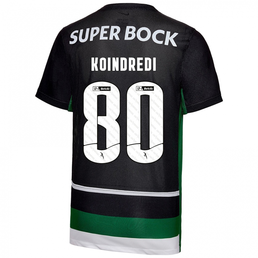 Kinderen Koba Koindredi #80 Zwart Wit Groen Thuisshirt Thuistenue 2024/25 T-Shirt België