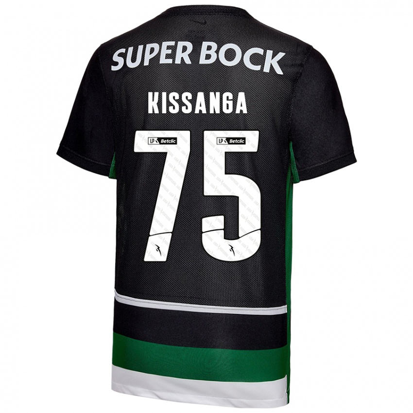 Kinder Manuel Kissanga #75 Schwarz Weiß Grün Heimtrikot Trikot 2024/25 T-Shirt Belgien