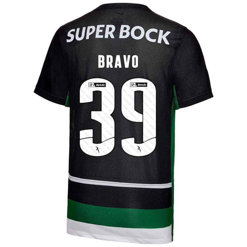 Enfant Maillot Bravo #39 Noir Blanc Vert Tenues Domicile 2024/25 T-Shirt Belgique