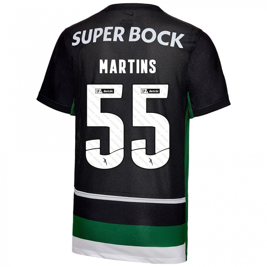 Kinderen Carolina Martins #55 Zwart Wit Groen Thuisshirt Thuistenue 2024/25 T-Shirt België