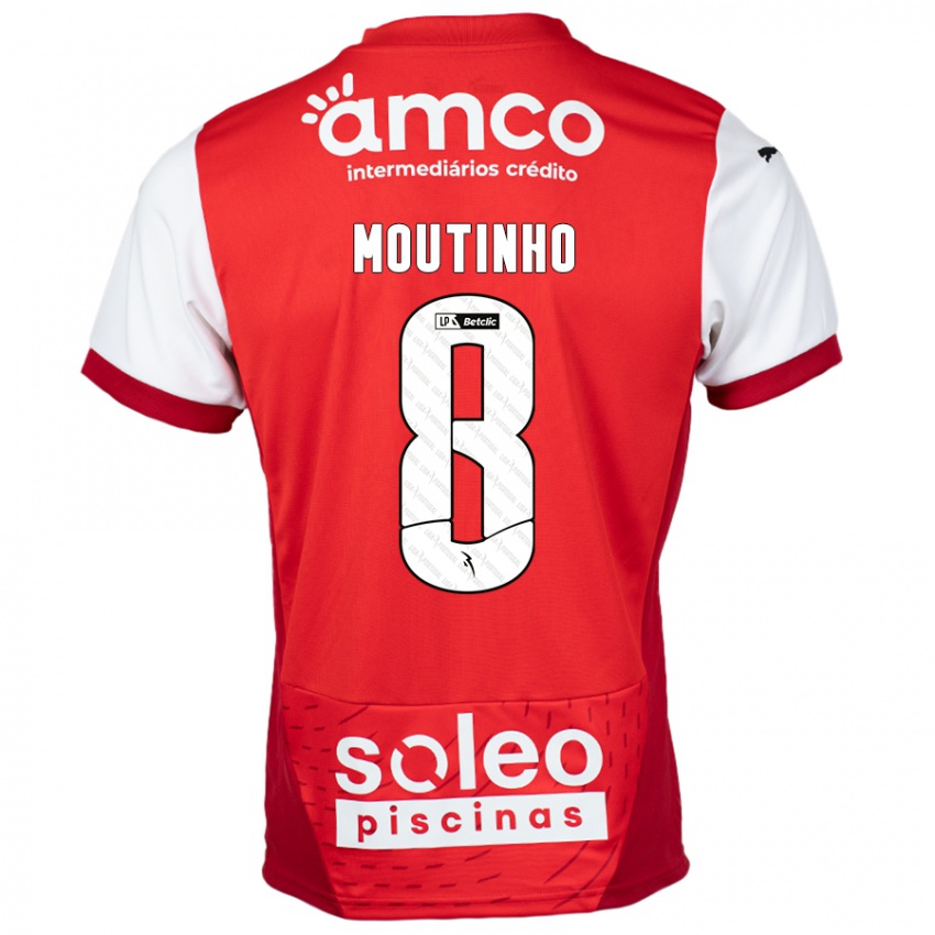 Kinderen João Moutinho #8 Rood Wit Thuisshirt Thuistenue 2024/25 T-Shirt België