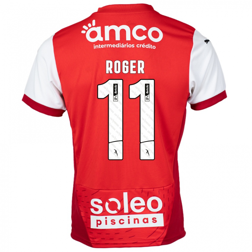 Kinderen Roger #11 Rood Wit Thuisshirt Thuistenue 2024/25 T-Shirt België