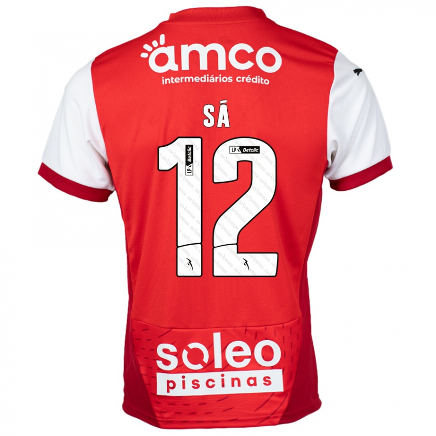 Kinderen Tiago Sá #12 Rood Wit Thuisshirt Thuistenue 2024/25 T-Shirt België