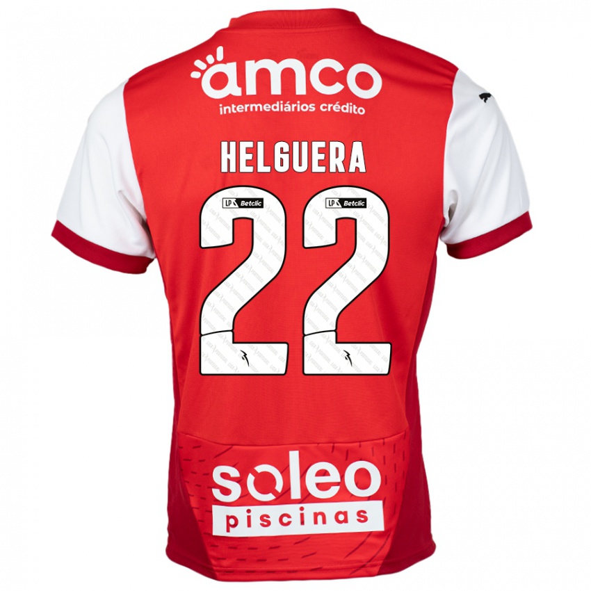 Kinderen Thiago Helguera #22 Rood Wit Thuisshirt Thuistenue 2024/25 T-Shirt België