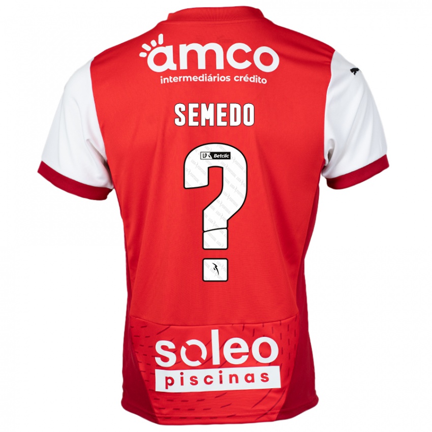 Kinderen Nuno Semedo #0 Rood Wit Thuisshirt Thuistenue 2024/25 T-Shirt België