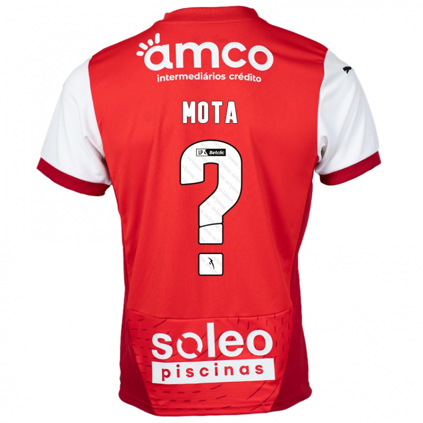 Kinderen Edgar Mota #0 Rood Wit Thuisshirt Thuistenue 2024/25 T-Shirt België