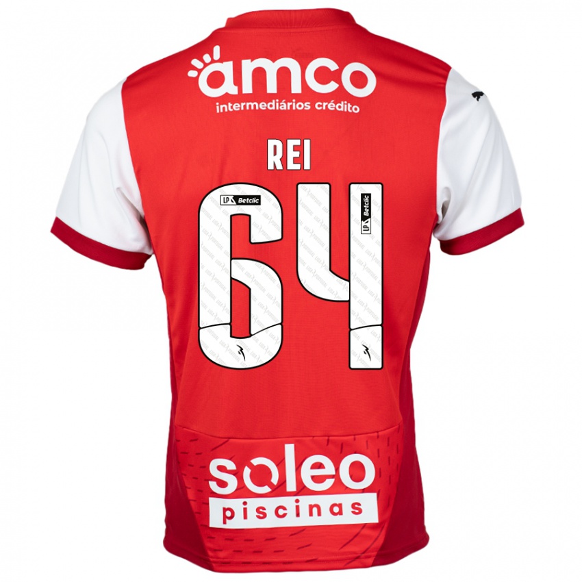 Kinderen Ricardo Rei #64 Rood Wit Thuisshirt Thuistenue 2024/25 T-Shirt België