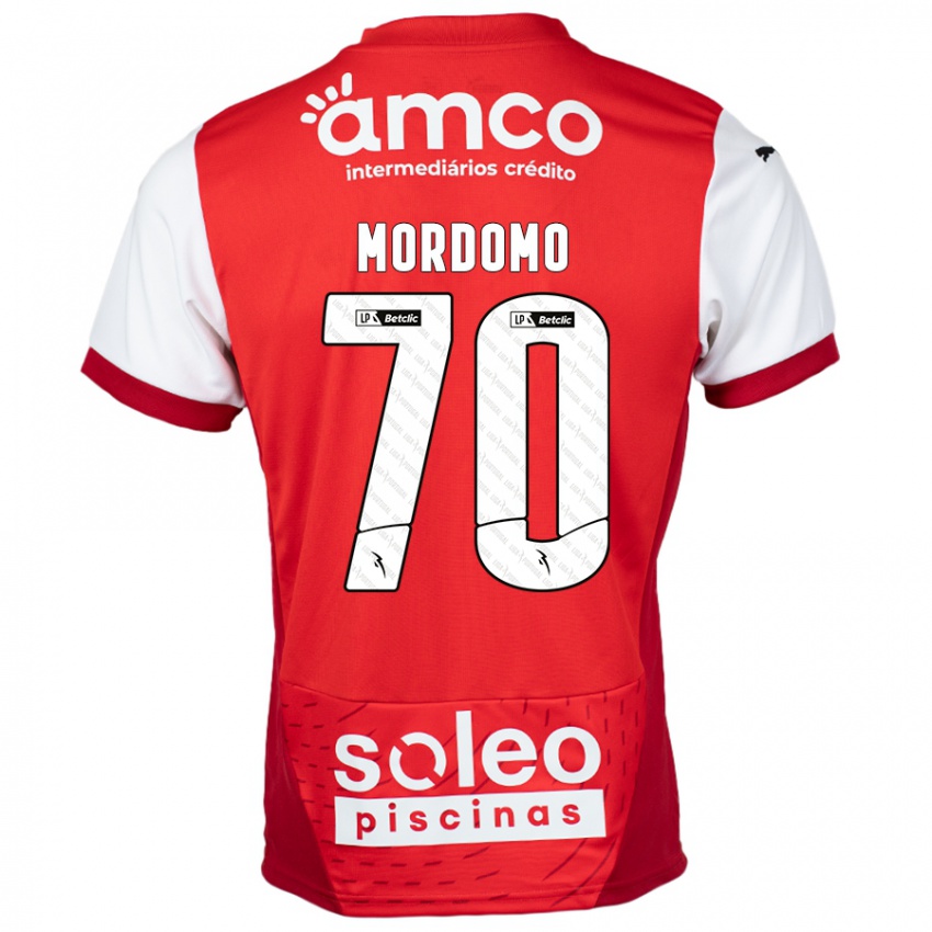 Kinderen Mordomo #70 Rood Wit Thuisshirt Thuistenue 2024/25 T-Shirt België