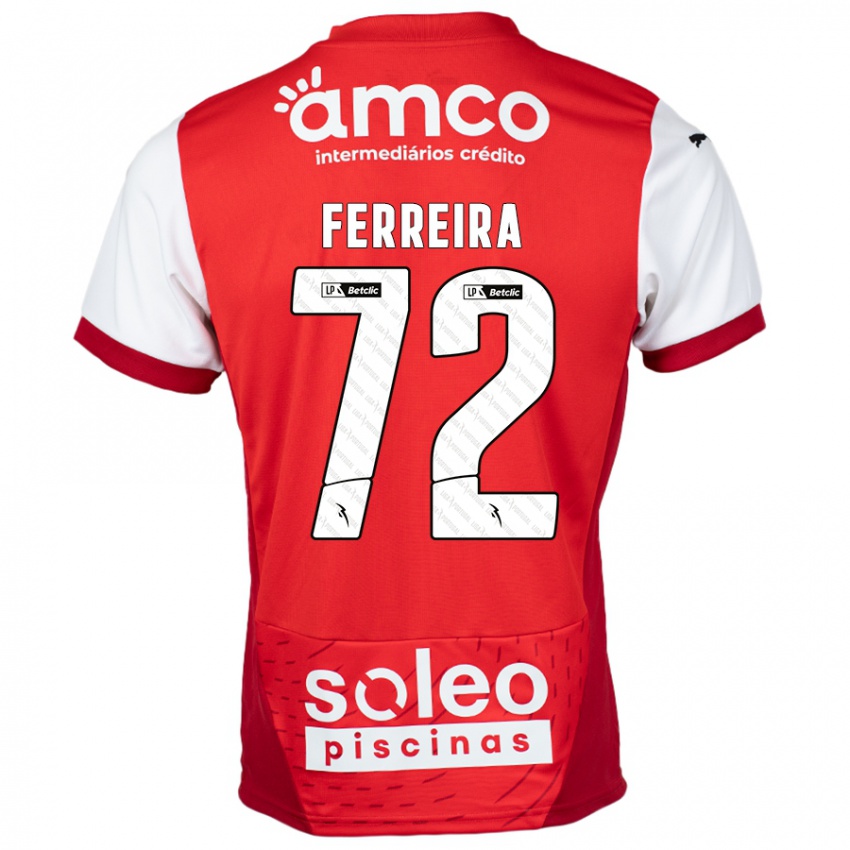 Kinderen André Ferreira #72 Rood Wit Thuisshirt Thuistenue 2024/25 T-Shirt België