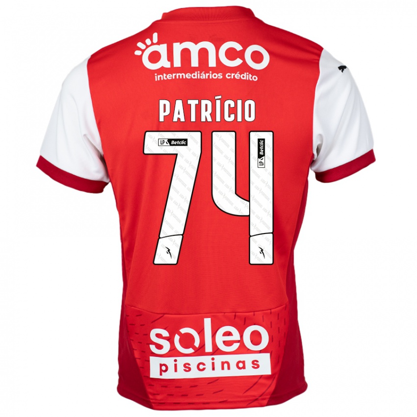 Kinderen Nuno Patrício #74 Rood Wit Thuisshirt Thuistenue 2024/25 T-Shirt België