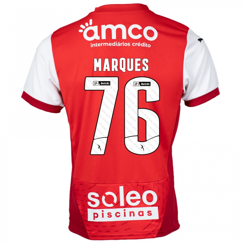 Kinderen Tomás Marques #76 Rood Wit Thuisshirt Thuistenue 2024/25 T-Shirt België