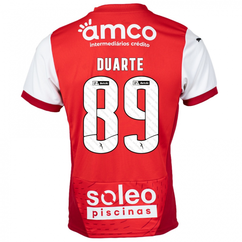 Kinderen Afonso Duarte #89 Rood Wit Thuisshirt Thuistenue 2024/25 T-Shirt België