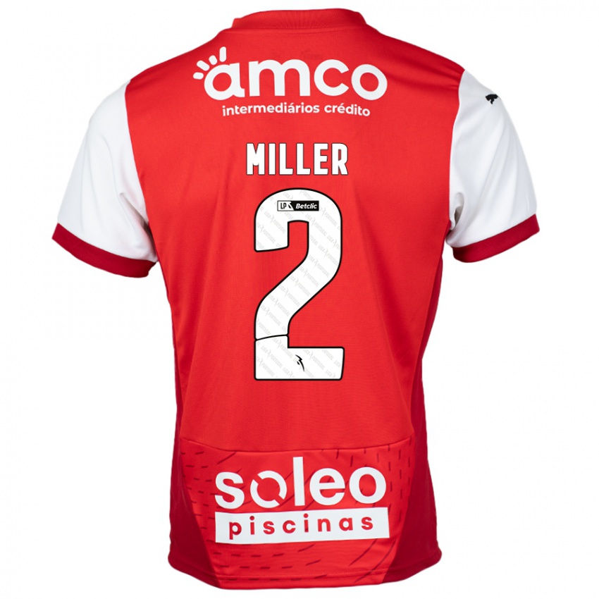 Kinderen Maria Miller #2 Rood Wit Thuisshirt Thuistenue 2024/25 T-Shirt België