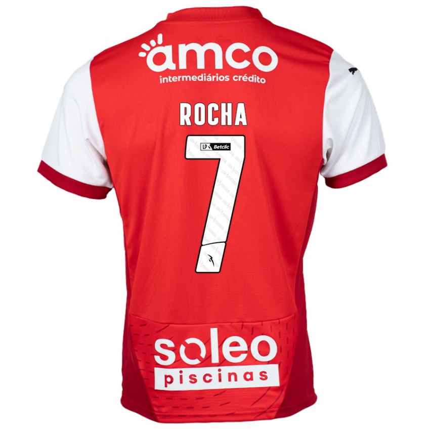 Kinderen Carolina Rocha #7 Rood Wit Thuisshirt Thuistenue 2024/25 T-Shirt België