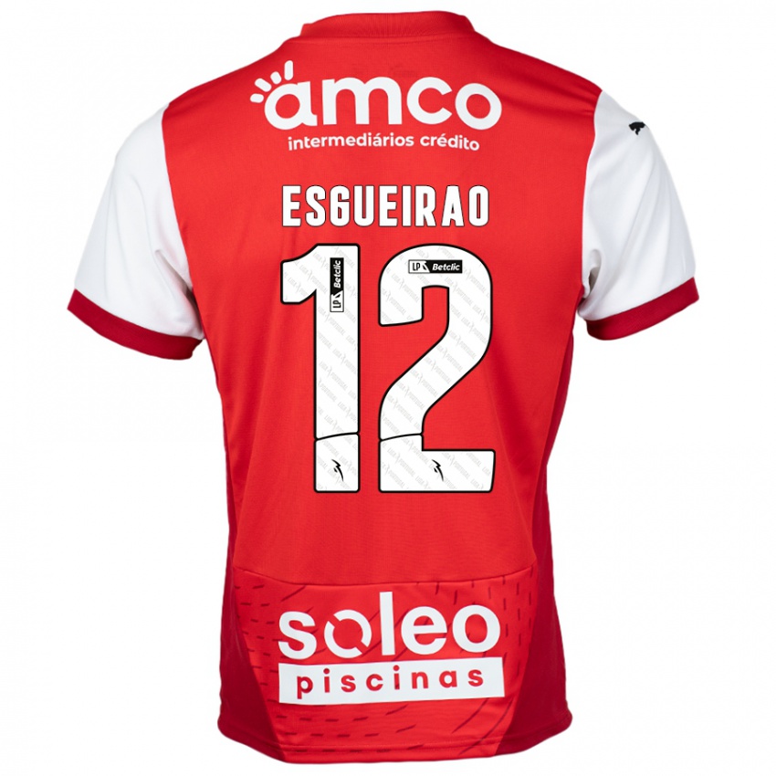 Kinderen Íris Esgueirão #12 Rood Wit Thuisshirt Thuistenue 2024/25 T-Shirt België