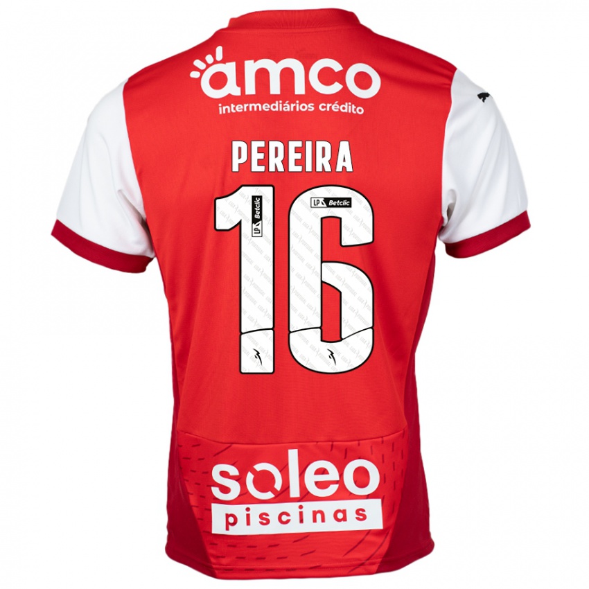 Kinderen Catarina Pereira #16 Rood Wit Thuisshirt Thuistenue 2024/25 T-Shirt België