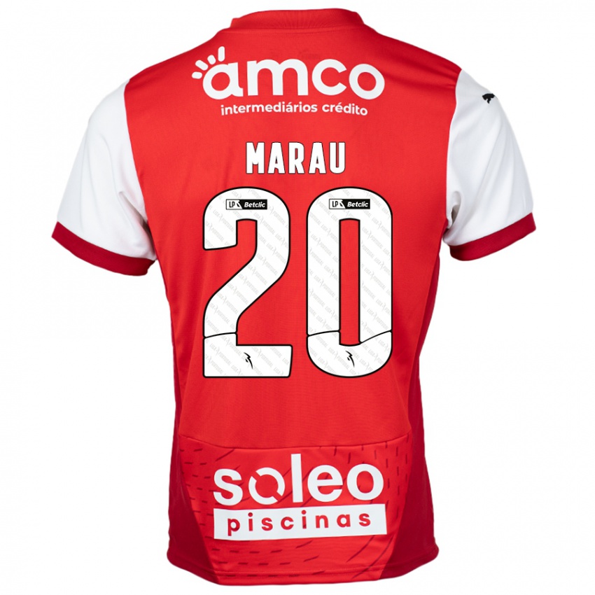 Kinderen Madalena Marau #20 Rood Wit Thuisshirt Thuistenue 2024/25 T-Shirt België