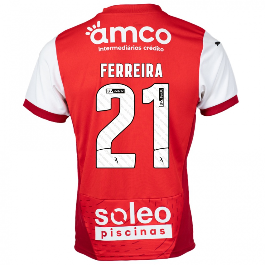 Kinderen Ana Carolina Ferreira #21 Rood Wit Thuisshirt Thuistenue 2024/25 T-Shirt België