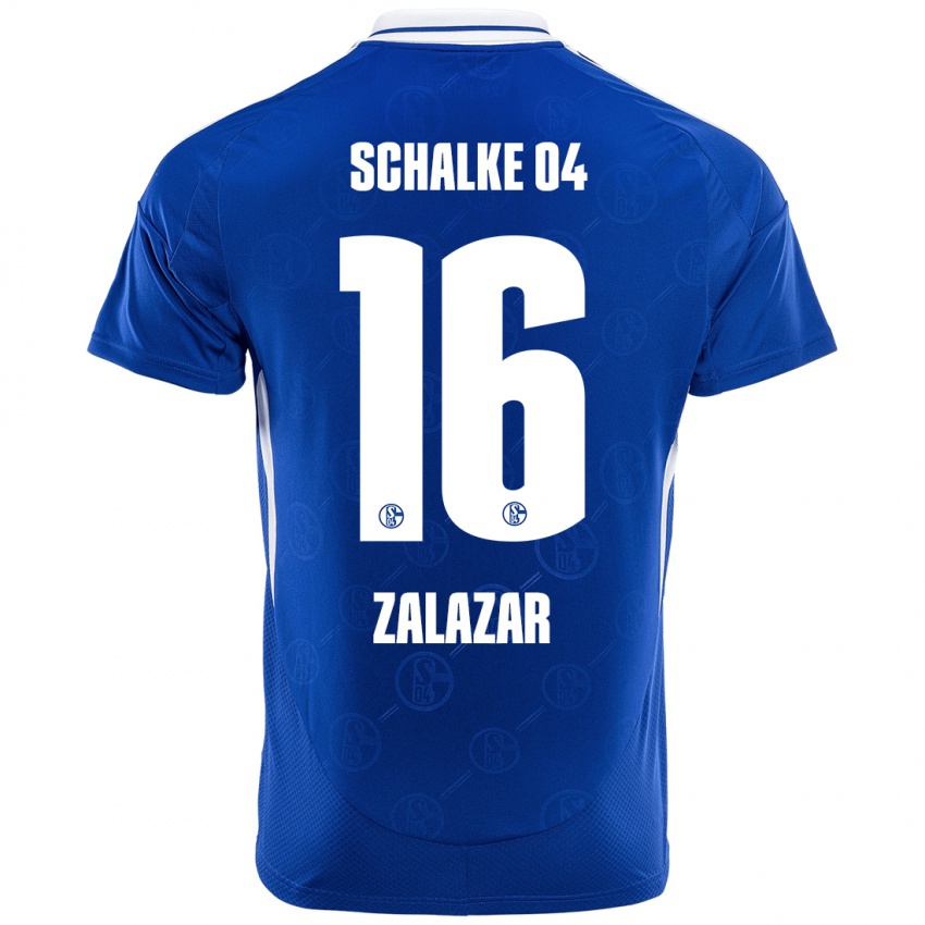 Enfant Maillot Mauro Zalazar #16 Bleu Royal Tenues Domicile 2024/25 T-Shirt Belgique