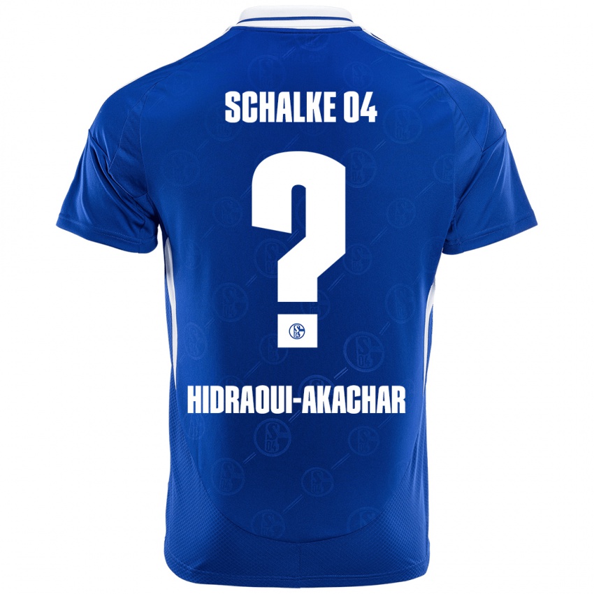 Enfant Maillot Yassin Hidraoui-Akachar #0 Bleu Royal Tenues Domicile 2024/25 T-Shirt Belgique