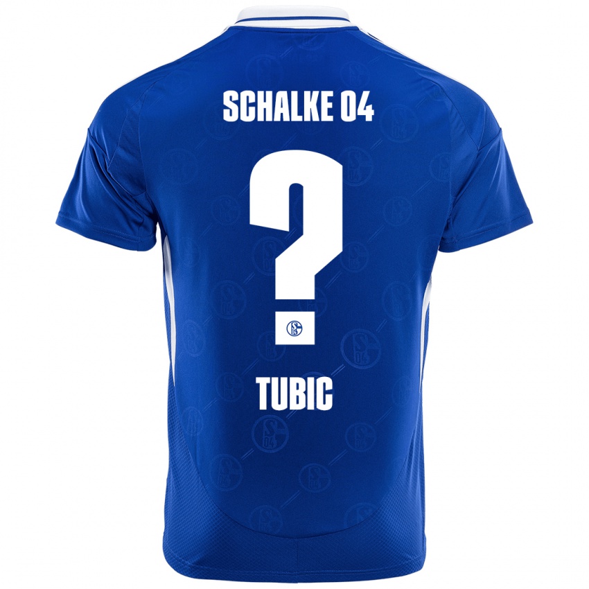 Enfant Maillot Malik Tubic #0 Bleu Royal Tenues Domicile 2024/25 T-Shirt Belgique