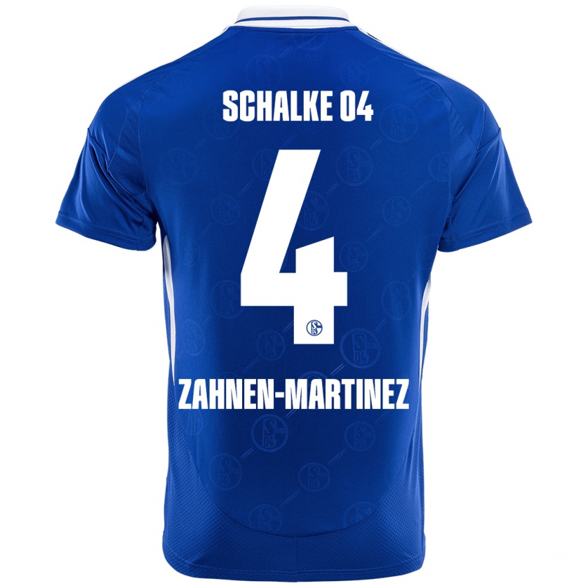 Enfant Maillot Pablo Zahnen-Martinez #4 Bleu Royal Tenues Domicile 2024/25 T-Shirt Belgique