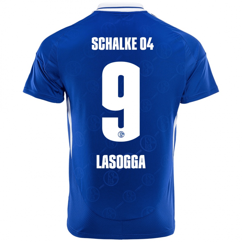 Enfant Maillot Pierre-Michel Lasogga #9 Bleu Royal Tenues Domicile 2024/25 T-Shirt Belgique