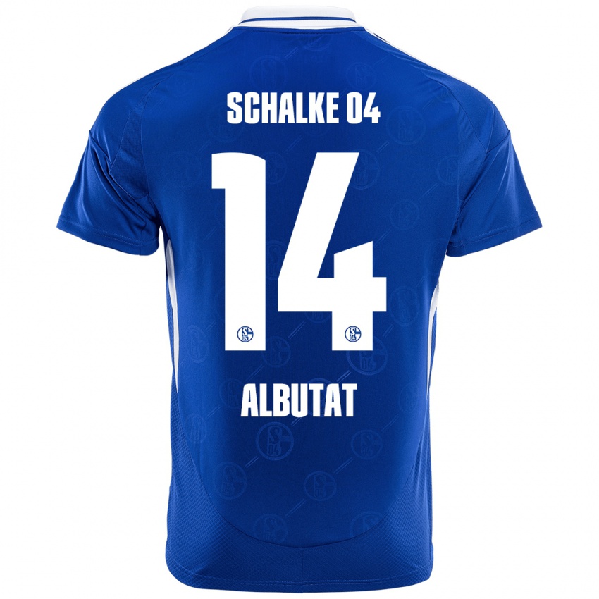 Enfant Maillot Tim Albutat #14 Bleu Royal Tenues Domicile 2024/25 T-Shirt Belgique