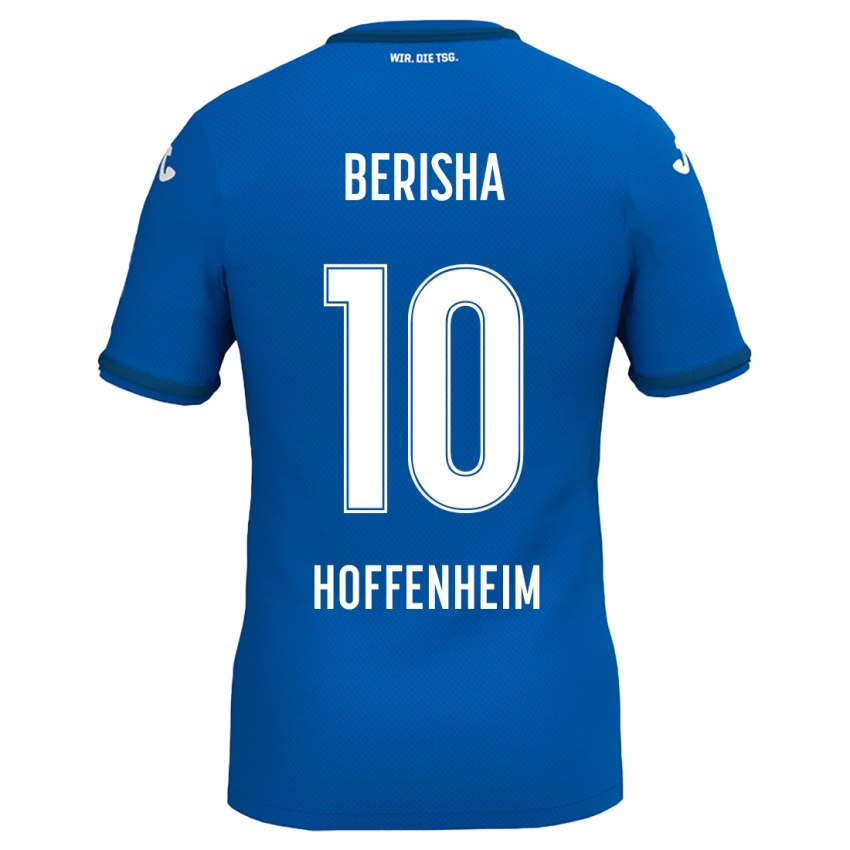 Kinder Mergim Berisha #10 Königsblau Heimtrikot Trikot 2024/25 T-Shirt Belgien