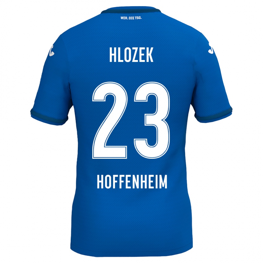 Kinder Adam Hlozek #23 Königsblau Heimtrikot Trikot 2024/25 T-Shirt Belgien