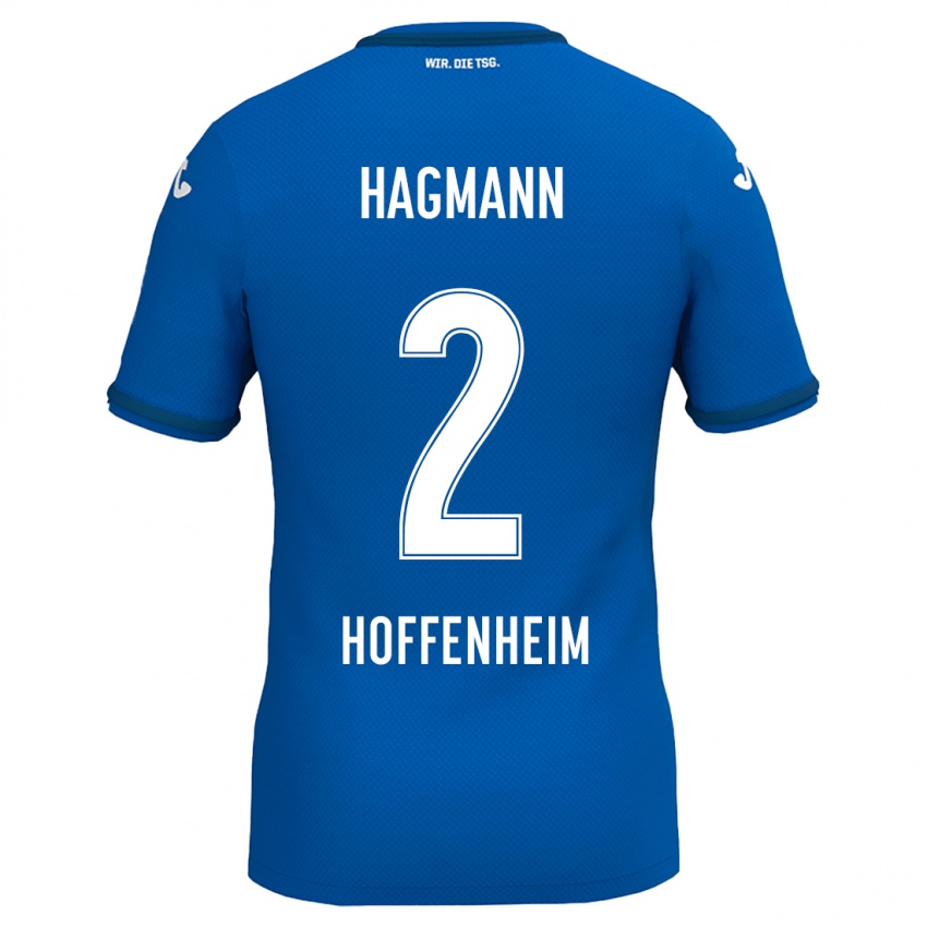 Kinder Felix Hagmann #2 Königsblau Heimtrikot Trikot 2024/25 T-Shirt Belgien