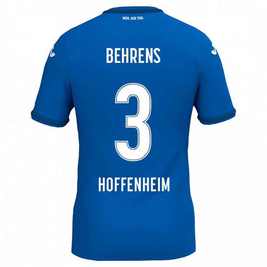 Kinderen Hennes Behrens #3 Koningsblauw Thuisshirt Thuistenue 2024/25 T-Shirt België