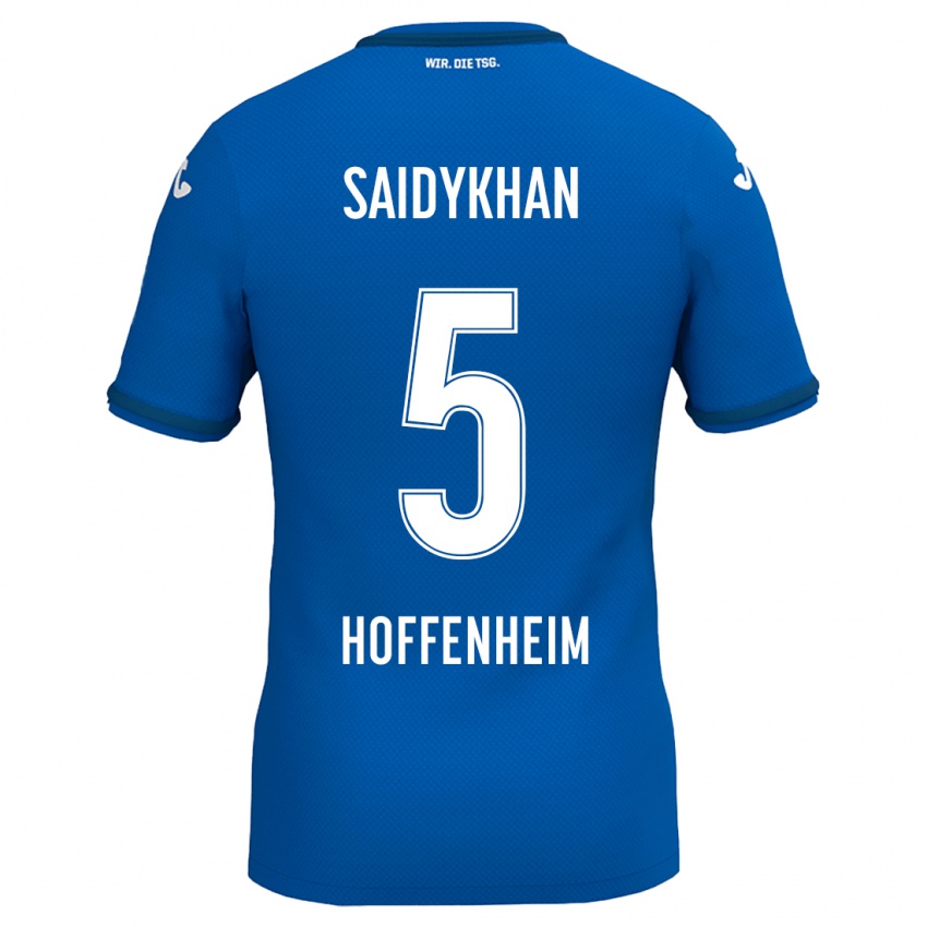 Kinder Ibrahim Saidykhan #5 Königsblau Heimtrikot Trikot 2024/25 T-Shirt Belgien