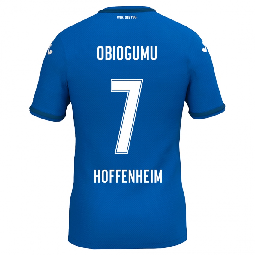 Kinder Uche Obiogumu #7 Königsblau Heimtrikot Trikot 2024/25 T-Shirt Belgien