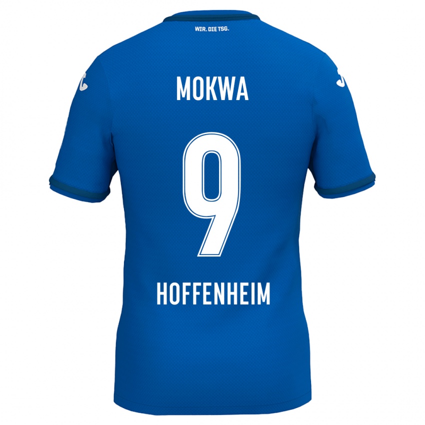 Kinder David Mokwa #9 Königsblau Heimtrikot Trikot 2024/25 T-Shirt Belgien