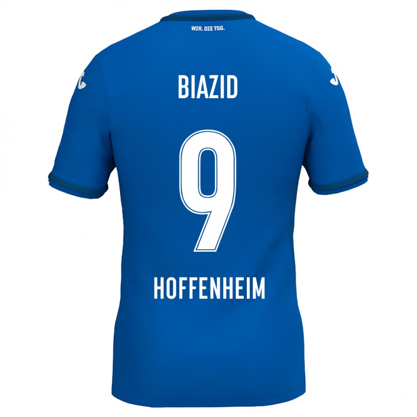 Kinder Zain Biazid #9 Königsblau Heimtrikot Trikot 2024/25 T-Shirt Belgien