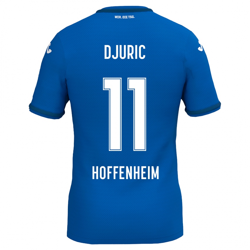 Kinderen Luka Djuric #11 Koningsblauw Thuisshirt Thuistenue 2024/25 T-Shirt België