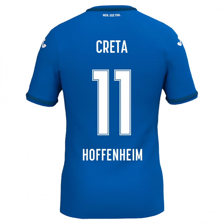 Kinder David Creța #11 Königsblau Heimtrikot Trikot 2024/25 T-Shirt Belgien