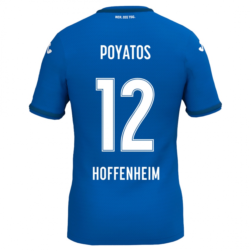 Kinderen Miguel Poyatos #12 Koningsblauw Thuisshirt Thuistenue 2024/25 T-Shirt België