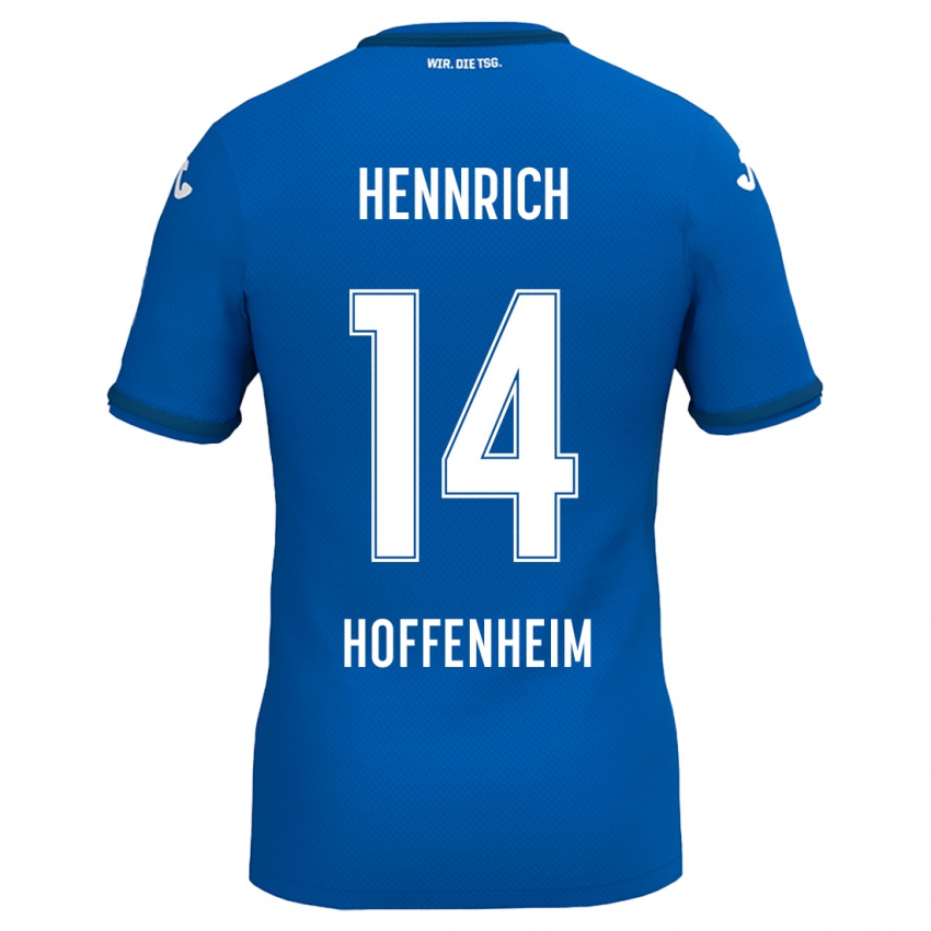 Kinder Paul Hennrich #14 Königsblau Heimtrikot Trikot 2024/25 T-Shirt Belgien