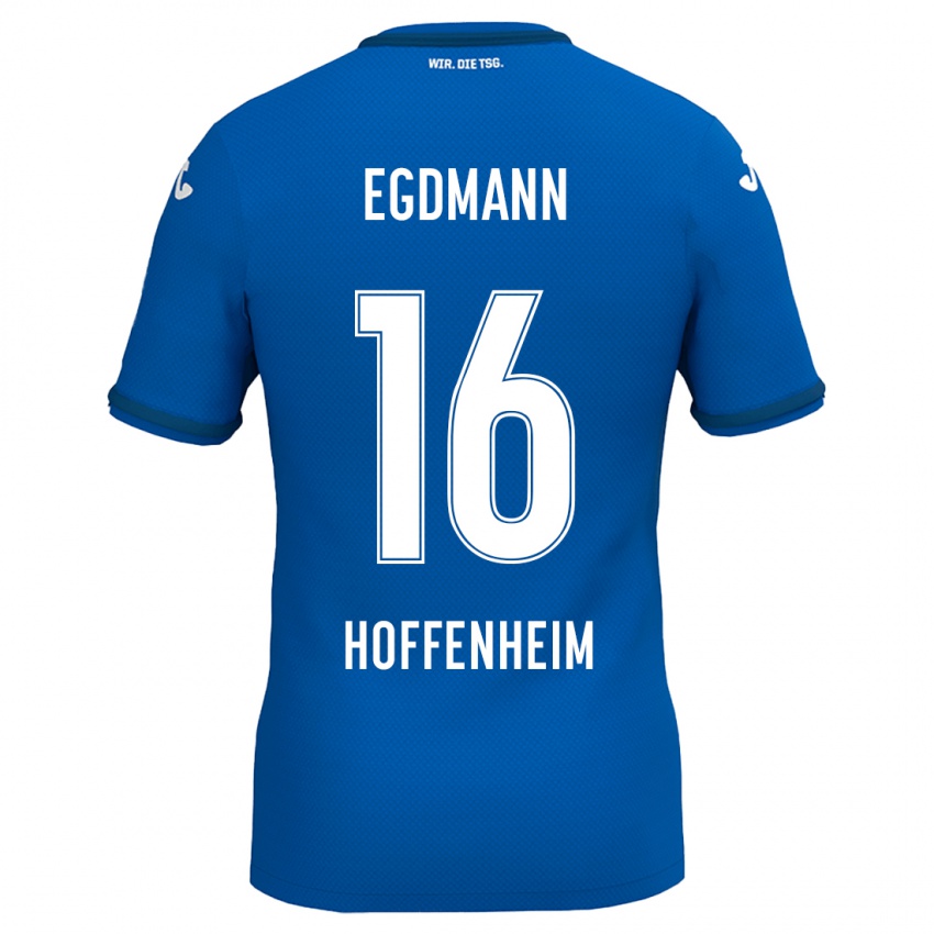 Kinder Mika Egdmann #16 Königsblau Heimtrikot Trikot 2024/25 T-Shirt Belgien