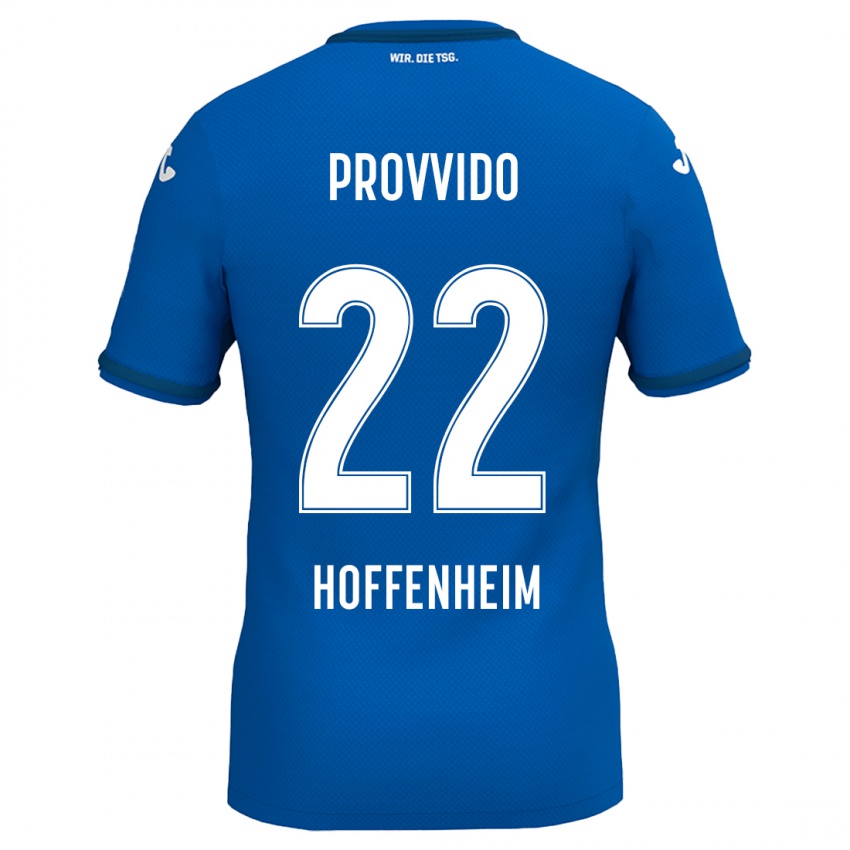 Kinder Luca Provvido #22 Königsblau Heimtrikot Trikot 2024/25 T-Shirt Belgien