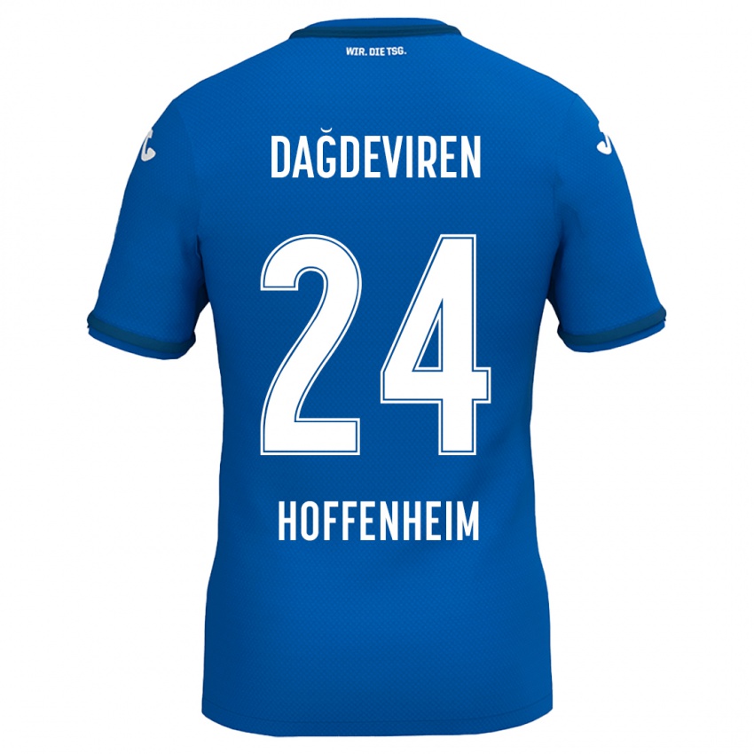 Kinder Diren Dağdeviren #24 Königsblau Heimtrikot Trikot 2024/25 T-Shirt Belgien