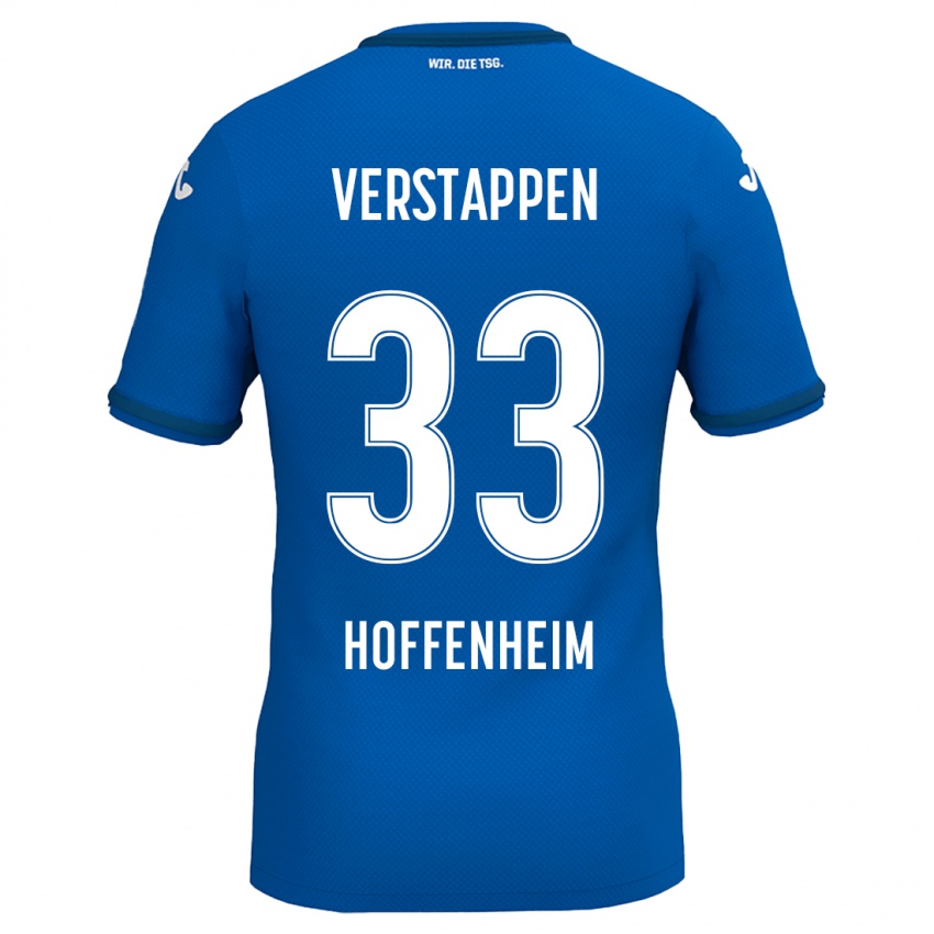 Kinder Eric Verstappen #33 Königsblau Heimtrikot Trikot 2024/25 T-Shirt Belgien