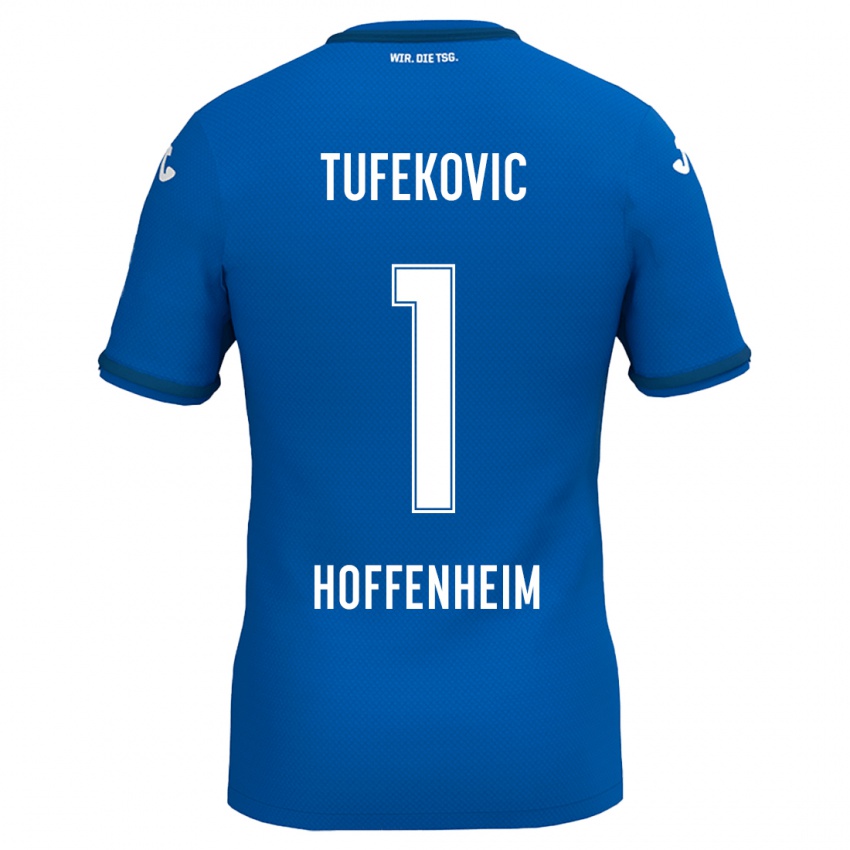 Kinder Martina Tufekovic #1 Königsblau Heimtrikot Trikot 2024/25 T-Shirt Belgien